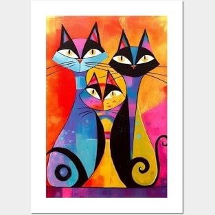 Funny Cut Cats Posters and Art